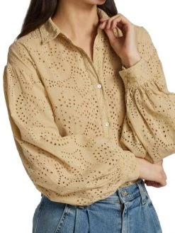 Nili Lotan Andree Eyelet Shirt -Nili Lotan And Workman Publishing Sales unnamed file 1011