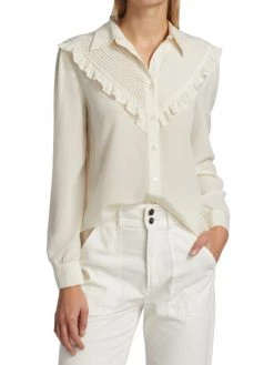Nili Lotan Carmen Silk Ruffle Shirt -Nili Lotan And Workman Publishing Sales unnamed file 1040