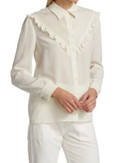 Nili Lotan Carmen Silk Ruffle Shirt -Nili Lotan And Workman Publishing Sales unnamed file 1041