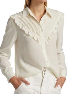 Nili Lotan Carmen Silk Ruffle Shirt -Nili Lotan And Workman Publishing Sales unnamed file 1043