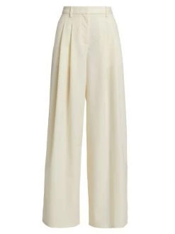 Nili Lotan Dillon Wool Pleated-Front Pants Ivory 7 Nili Lotan Dillon Wool Pleated-Front Pants Ivory -Nili Lotan And Workman Publishing Sales unnamed file 1058