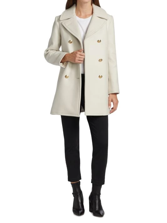 Nili Lotan Double-Breasted Wool Peacoat Ecru 4 Nili Lotan Double-Breasted Wool Peacoat Ecru - Image 2