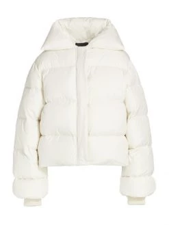 Nili Lotan Amira Cropped Puffer Coat Black