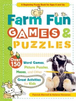 Workman Publishing Farm Fun Games & Puzzles Activity Book For Kids