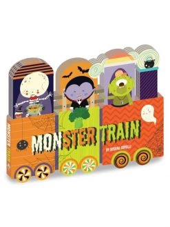Workman Publishing Kid's Monster Train Halloween Board Book For Kids