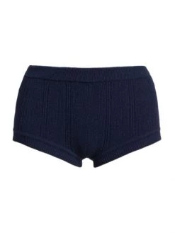 Nili Lotan Ocean Ribbed Cotton Knit Shorts