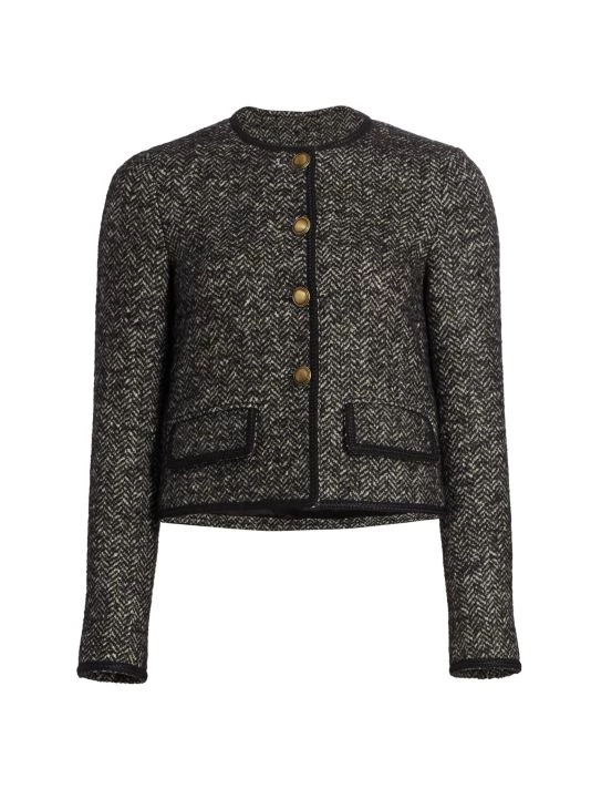 Nili Lotan Aubrey Cropped Houndstooth Jacket 3 Nili Lotan Aubrey Cropped Houndstooth Jacket