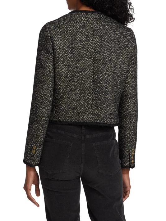 Nili Lotan Aubrey Cropped Houndstooth Jacket 7 Nili Lotan Aubrey Cropped Houndstooth Jacket - Image 5