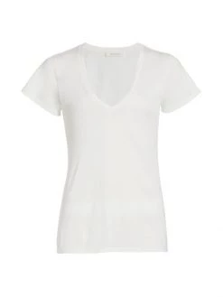 Nili Lotan Carol V-Neck T-Shirt Ecru -Nili Lotan And Workman Publishing Sales unnamed file 200