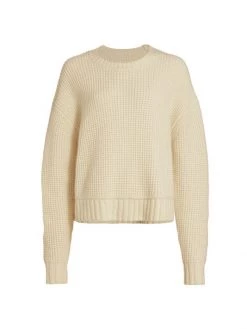 Nili Lotan Felip Waffle-Knit Cashmere Sweater