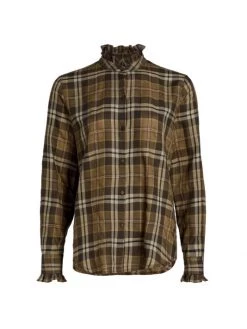 Nili Lotan Lydia Plaid Cotton Shirt