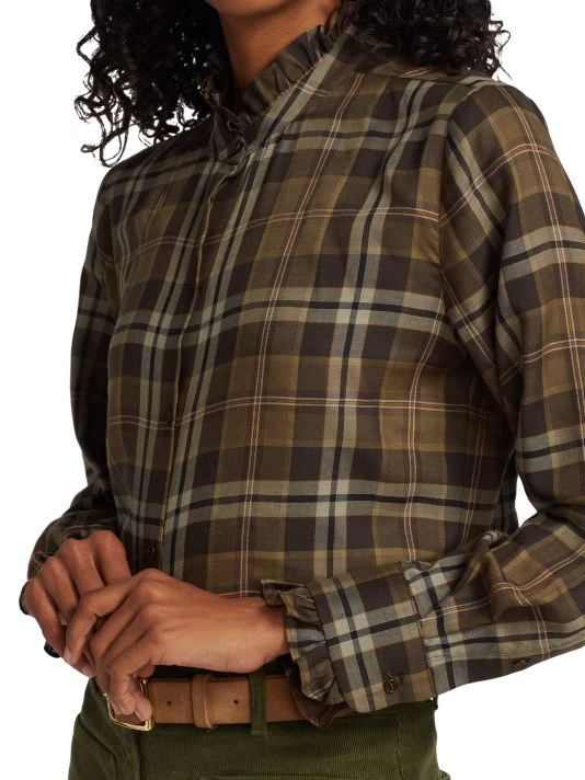 Nili Lotan Lydia Plaid Cotton Shirt 8 Nili Lotan Lydia Plaid Cotton Shirt - Image 6
