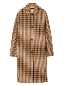 Nili Lotan Watson Checked Single-Breaste Coat