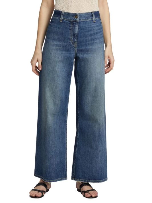Nili Lotan Megan High-Rise Stretch Wide-Leg Jeans 5 Nili Lotan Megan High-Rise Stretch Wide-Leg Jeans - Image 3