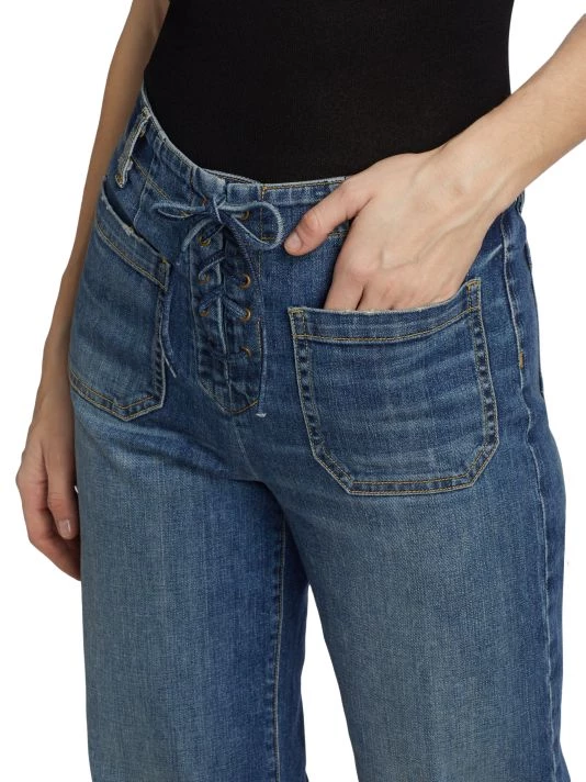 Nili Lotan Noeme Lace-Up Stretch Wide-Leg Jeans 8 Nili Lotan Noeme Lace-Up Stretch Wide-Leg Jeans - Image 6