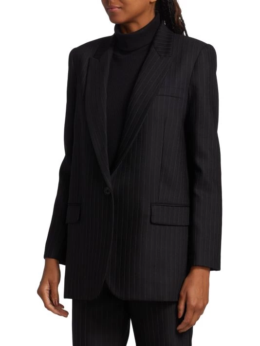 Nili Lotan Diane Single-Breasted Pinstriped Blazer 5 Nili Lotan Diane Single-Breasted Pinstriped Blazer - Image 4