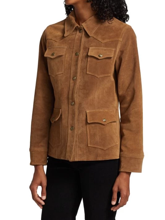 Nili Lotan Justine Suede Western Jacket 6 Nili Lotan Justine Suede Western Jacket - Image 4