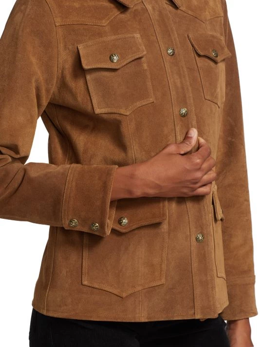 Nili Lotan Justine Suede Western Jacket 8 Nili Lotan Justine Suede Western Jacket - Image 6