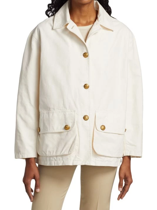 Nili Lotan Connor Boxy Canvas Jacket 4 Nili Lotan Connor Boxy Canvas Jacket - Image 2