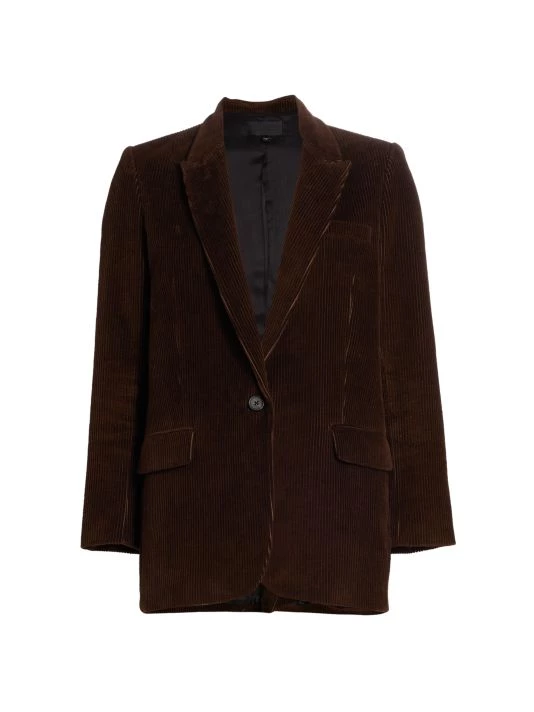 Nili Lotan Diane Single-Breasted Corduroy Blazer 3 Nili Lotan Diane Single-Breasted Corduroy Blazer