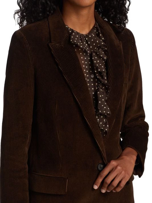 Nili Lotan Diane Single-Breasted Corduroy Blazer 8 Nili Lotan Diane Single-Breasted Corduroy Blazer - Image 6