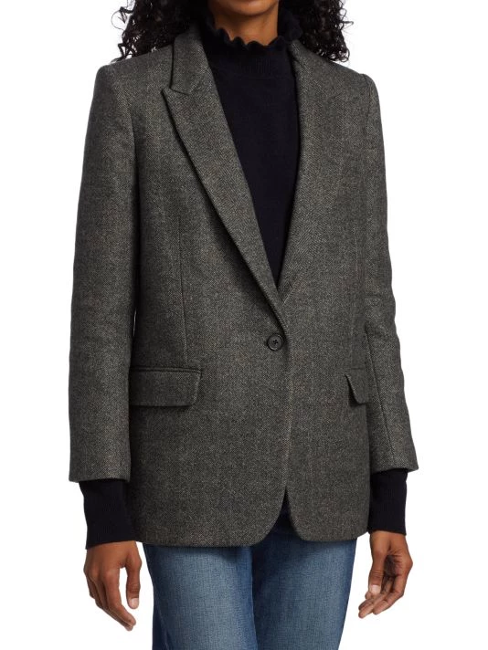 Nili Lotan Diane Single-Breasted Herringbone Blazer 5 Nili Lotan Diane Single-Breasted Herringbone Blazer - Image 3