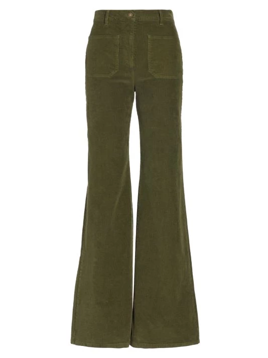 Nili Lotan Florence Corduroy Flare Pants Clover 5 Nili Lotan Florence Corduroy Flare Pants Clover - Image 3