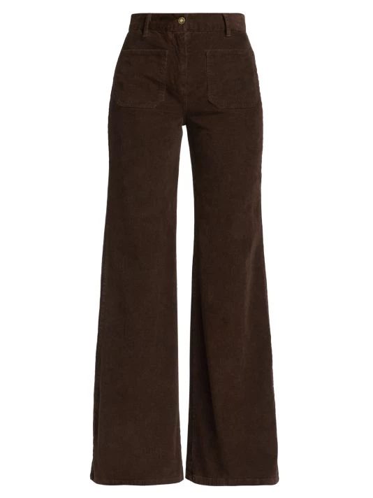 Nili Lotan Florence Corduroy Flare Pants Clover 6 Nili Lotan Florence Corduroy Flare Pants Clover - Image 4