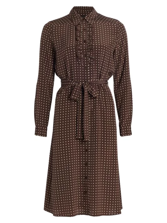 Nili Lotan Sasha Belted Polka-Dot Shirtdress 3 Nili Lotan Sasha Belted Polka-Dot Shirtdress