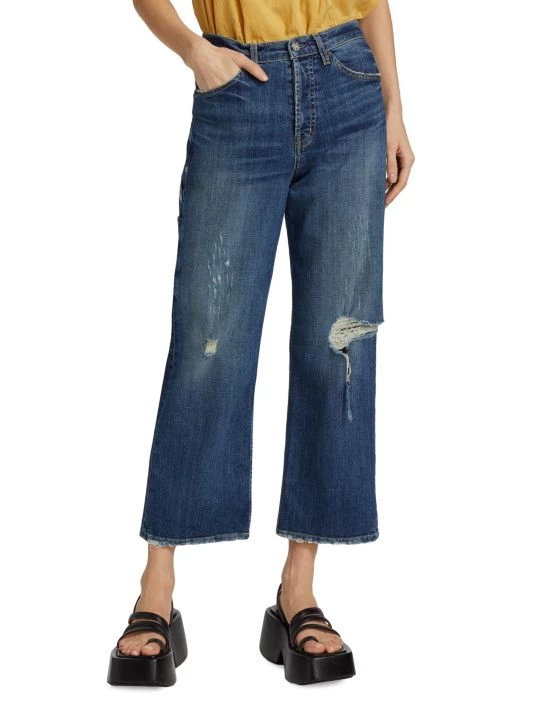 Nili Lotan Violette High-Rise Stretch Wide Crop Jeans 5 Nili Lotan Violette High-Rise Stretch Wide Crop Jeans - Image 3
