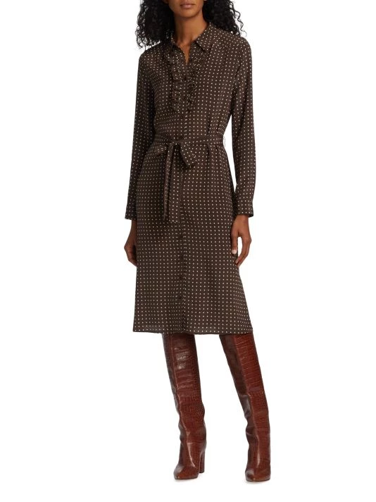 Nili Lotan Sasha Belted Polka-Dot Shirtdress 4 Nili Lotan Sasha Belted Polka-Dot Shirtdress - Image 2