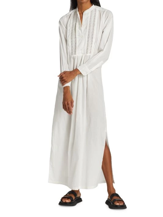 Nili Lotan Risette Cotton Voile Maxi Dress Ivory 4 Nili Lotan Risette Cotton Voile Maxi Dress Ivory - Image 2