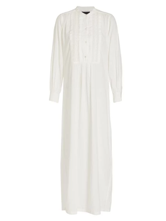 Nili Lotan Risette Cotton Voile Maxi Dress Ivory 6 Nili Lotan Risette Cotton Voile Maxi Dress Ivory - Image 4