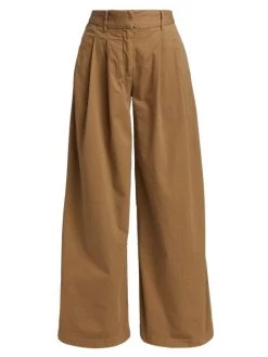 Nili Lotan Dillon Pleated Wide-Leg Pants Bark -Nili Lotan And Workman Publishing Sales unnamed file 473