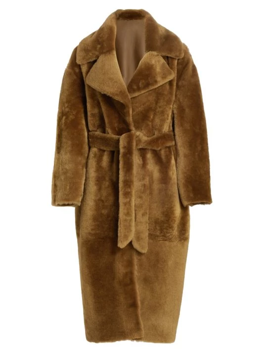 Nili Lotan Avril Shearling Wrap Coat 3 Nili Lotan Avril Shearling Wrap Coat
