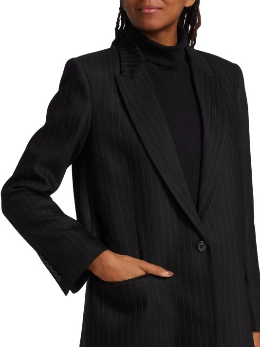 Nili Lotan Diane Single-Breasted Pinstriped Blazer 7 Nili Lotan Diane Single-Breasted Pinstriped Blazer - Image 6