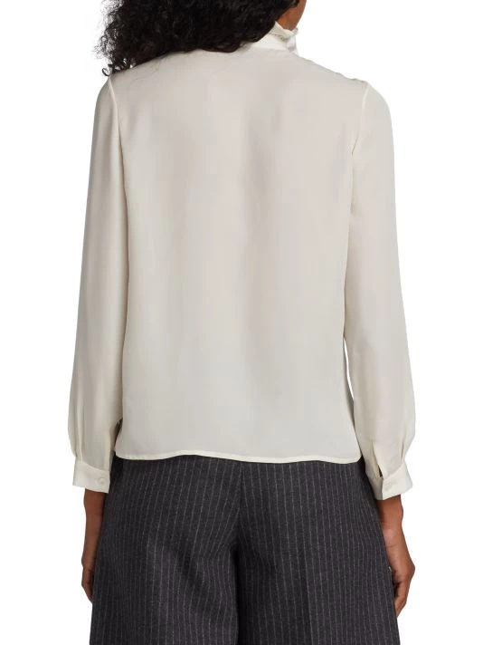 Nili Lotan Lily Ruffle-Embellished Silk Blouse 7 Nili Lotan Lily Ruffle-Embellished Silk Blouse - Image 5