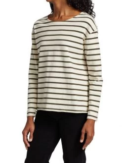Nili Lotan Arlette Striped Cotton T-Shirt -Nili Lotan And Workman Publishing Sales unnamed file 547