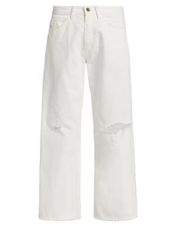 Nili Lotan Violette High-Rise Distressed Wide-Leg Jeans