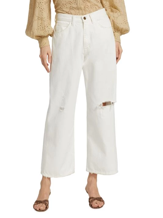 Nili Lotan Violette High-Rise Distressed Wide-Leg Jeans 5 Nili Lotan Violette High-Rise Distressed Wide-Leg Jeans - Image 3