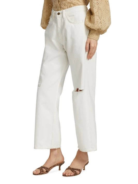 Nili Lotan Violette High-Rise Distressed Wide-Leg Jeans 6 Nili Lotan Violette High-Rise Distressed Wide-Leg Jeans - Image 4