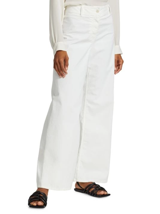 Nili Lotan Megan Brushed Stretch Twill Wide-Leg Pants 6 Nili Lotan Megan Brushed Stretch Twill Wide-Leg Pants - Image 4