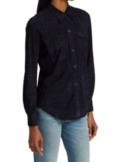 Nili Lotan Ava Suede Shirt -Nili Lotan And Workman Publishing Sales unnamed file 611