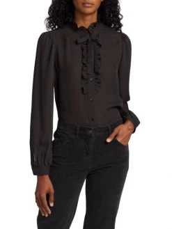 Nili Lotan Miera Ruffle-Embellished Blouse 11 Nili Lotan Miera Ruffle-Embellished Blouse -Nili Lotan And Workman Publishing Sales unnamed file 632