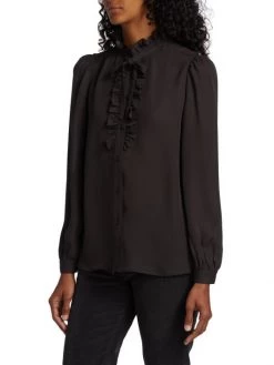 Nili Lotan Miera Ruffle-Embellished Blouse 12 Nili Lotan Miera Ruffle-Embellished Blouse -Nili Lotan And Workman Publishing Sales unnamed file 633