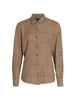 Nili Lotan Libby Plaid Button-Front Shirt