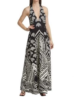 Nili Lotan Patricia Halter Cotton Piqu&eacute; Maxi Dress -Nili Lotan And Workman Publishing Sales unnamed file 664