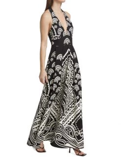 Nili Lotan Patricia Halter Cotton Piqu&eacute; Maxi Dress -Nili Lotan And Workman Publishing Sales unnamed file 665