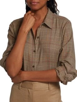 Nili Lotan Libby Plaid Button-Front Shirt -Nili Lotan And Workman Publishing Sales unnamed file 69