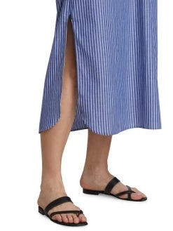 Nili Lotan Raven Pinstripe V-Neck Shirtdress -Nili Lotan And Workman Publishing Sales unnamed file 711